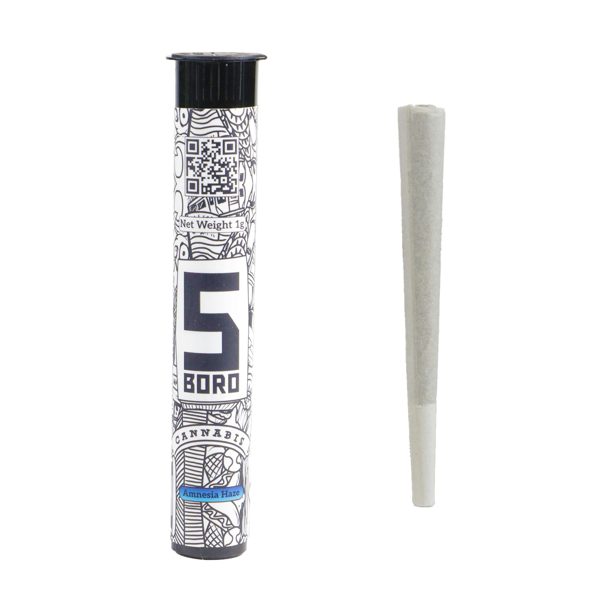 5Boro | 1g Pre-Roll | Amnesia Haze