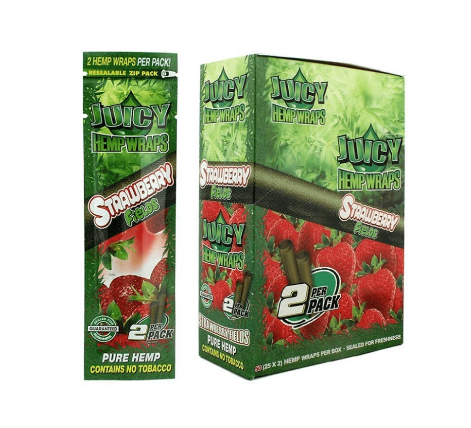 Product Juicy Jay's - Hemp Wraps - Strawberry Fields - 2pk