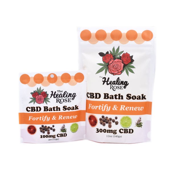 Fortify & Renew - 300mg CBD Bath Soak - Healing Rose