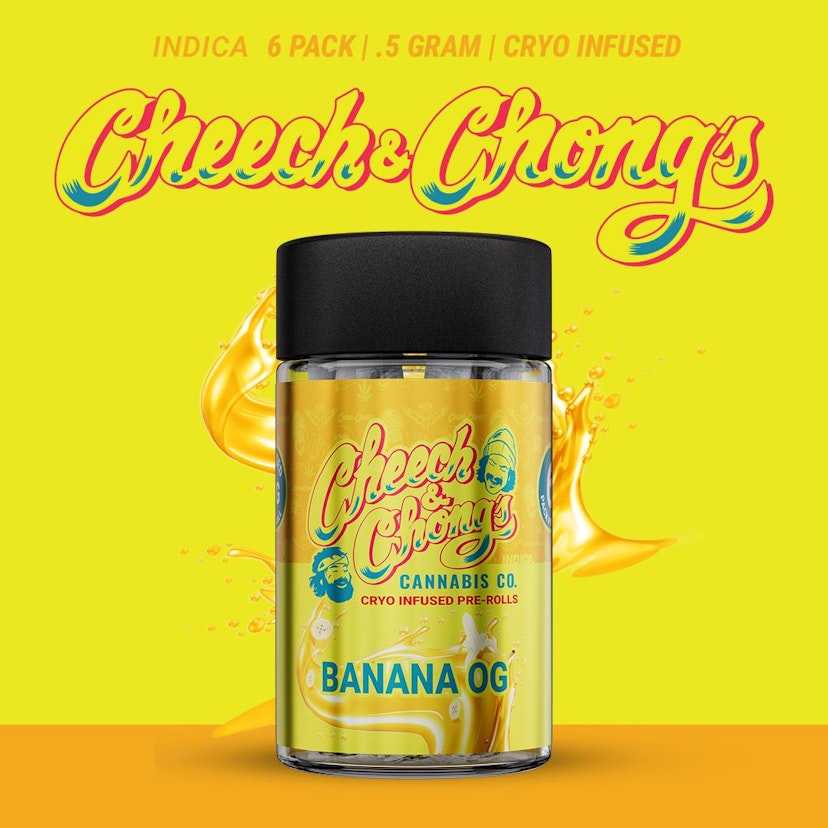 Cheech & Chong - 6 Pack x 0.5g Cryo Infused Pre-Rolls - Banana OG