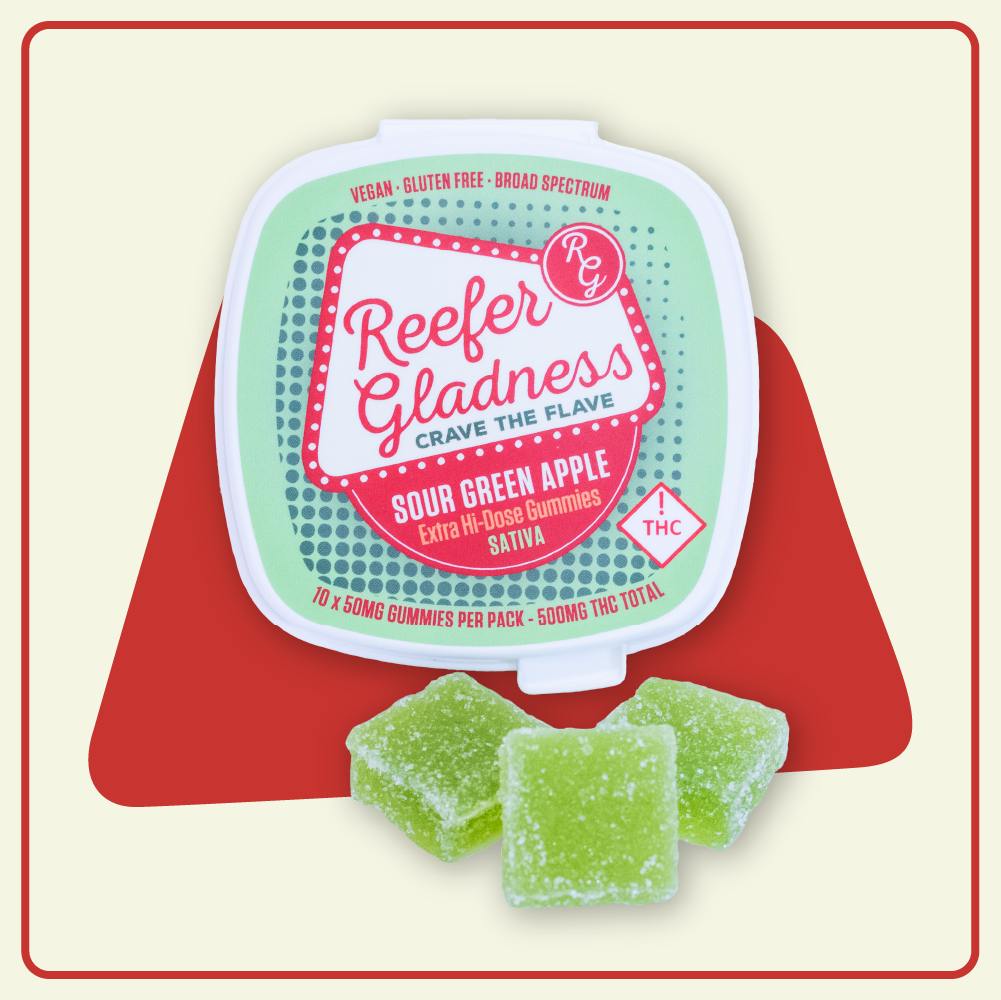 10:1 Sour Green Apple Gummies | 100mg | PurLife