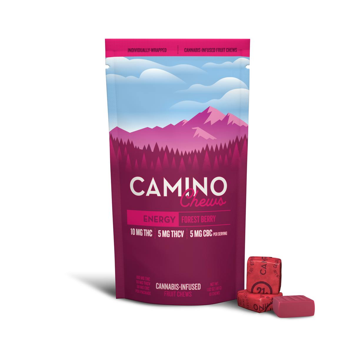 Camino | Forest Berry | Chews | THC:THCv:CBC | 100mg | 10ct