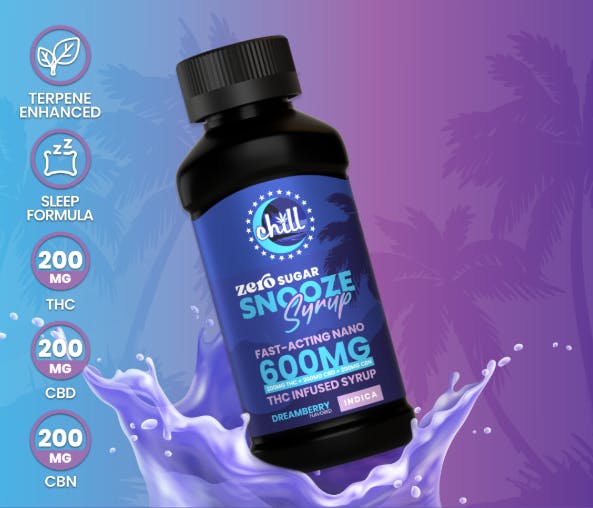 Snooze Dreamberry Syrup | Sugar-Free | PM | 200mg | Chill Medicated | Bloom  City Club
