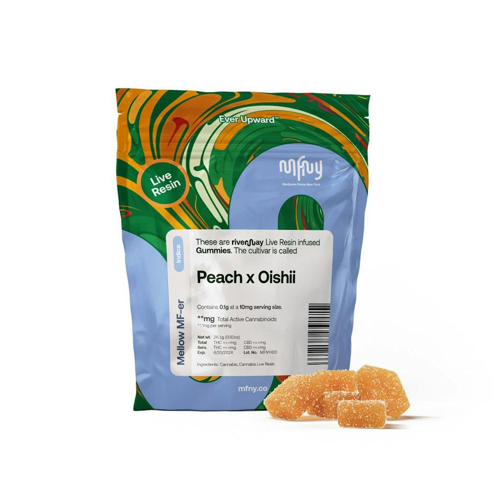 Product Peach x Oishii Live Resin Gummies | 10 pk