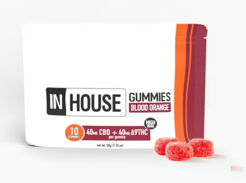 In House – Blood Orange 1:1 CBD:THC Gummies (10ct/40mg)-1