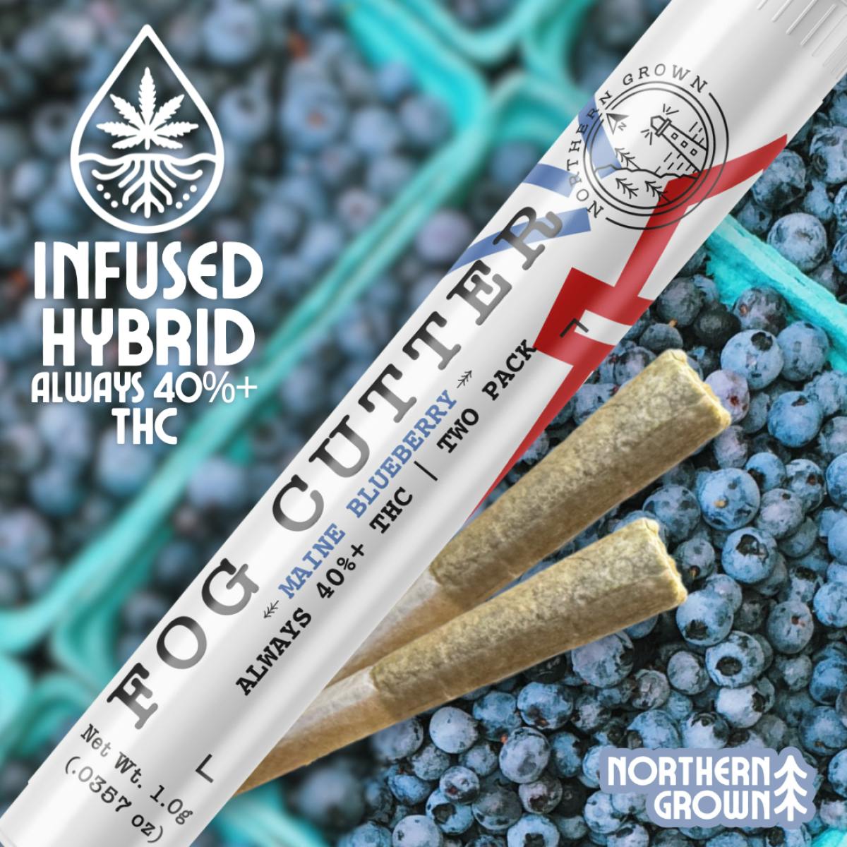 Product Maine Blueberry Distillate Infused | Pre Rolls | 0.5g 2pk