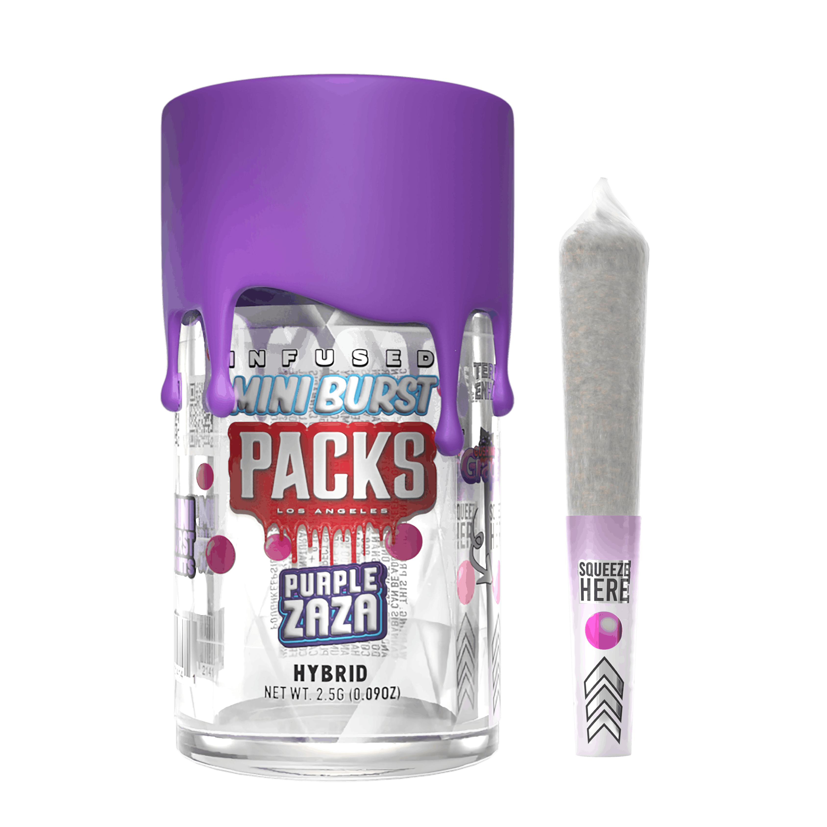 Packs | Purple Zaza | Mini Bursts | Infused | 5pk | 2.5g