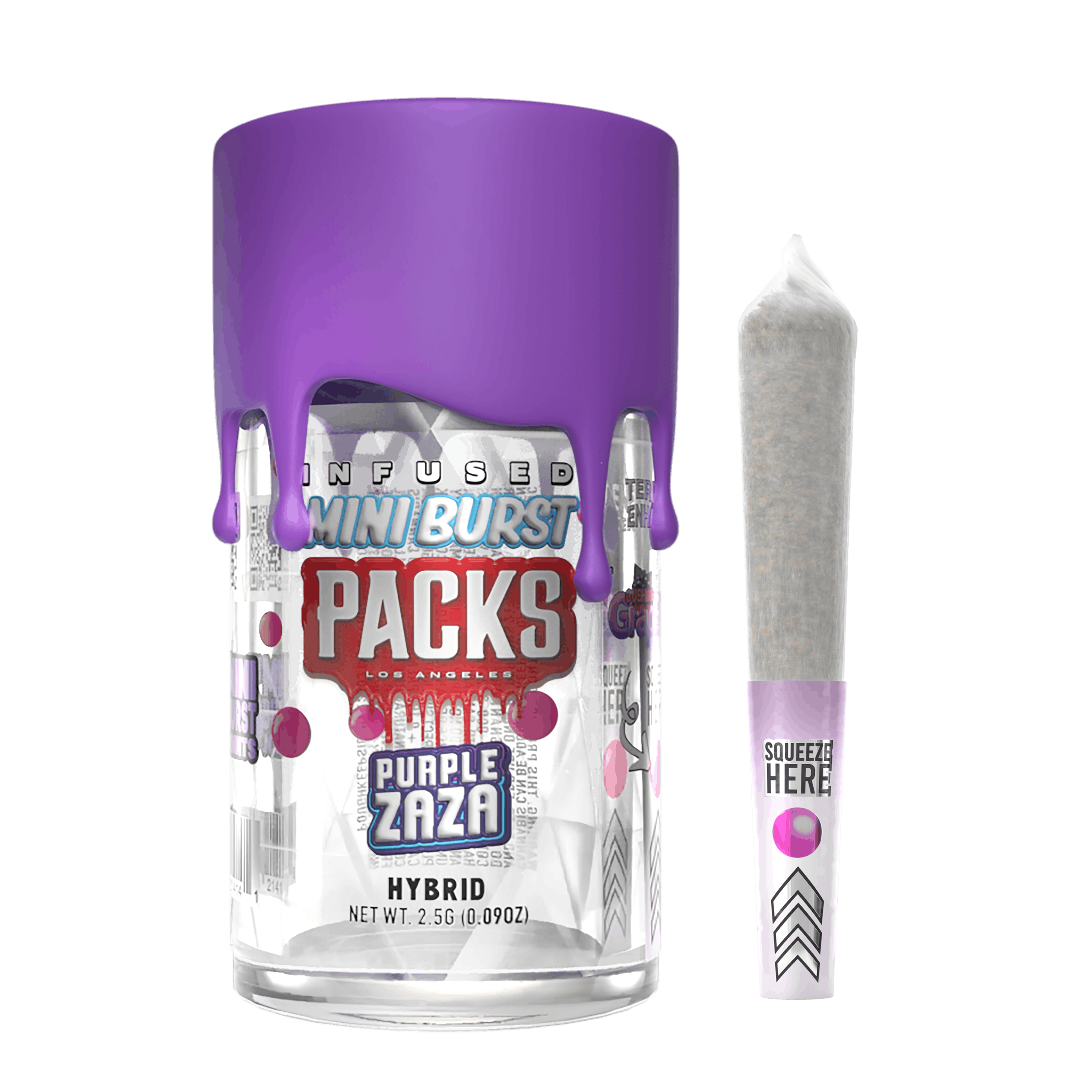 PURPLE ZAZA | Packs Mini Bursts - 5 Pack Infused Mini Joints | 2.5G