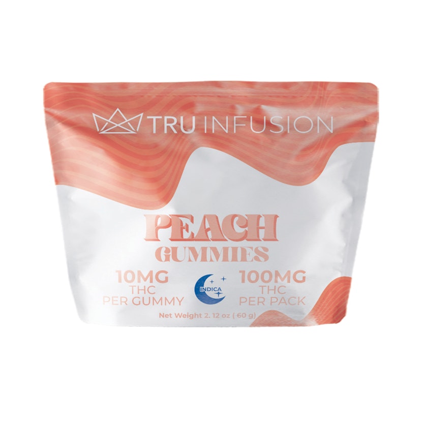 Tru Infusion Edibles: Peach Gummies (I) 100mg
