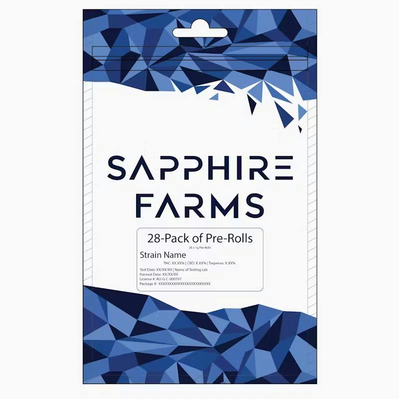 Sapphire Farms - 28pk 1g Prerolls - - **CARAMEL CREAM**