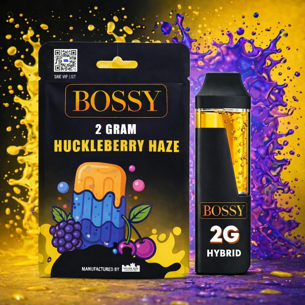 Bossy - Disposable Vape - - Hybrid - **HUCKLEBERRY** (3/$40)