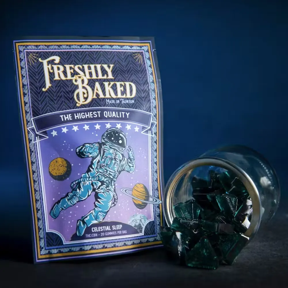 Product Celestial Sleep Blueberry Gummies 1:1 THC:CBN | Edibles | 200mg