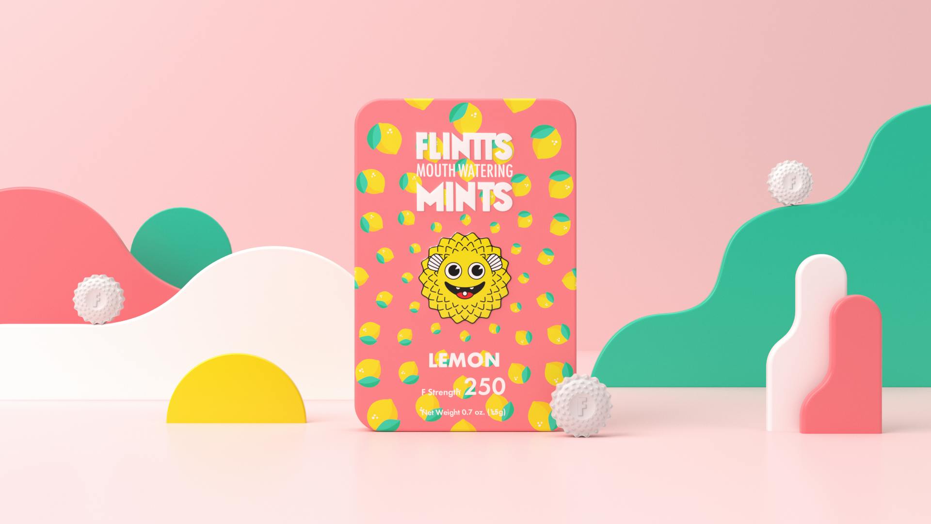 Flintts Mouth Watering Mints | Lemon