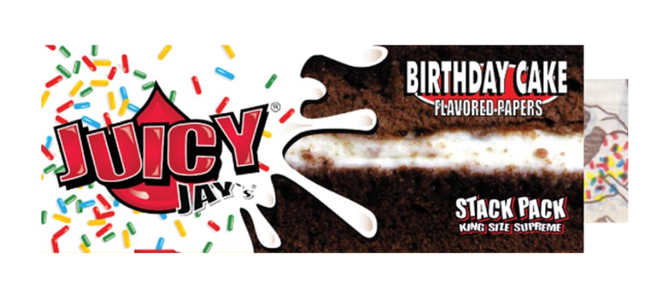 Juicy Jay's - Flavoured Papers + Tips - King Size - Birthday Cake