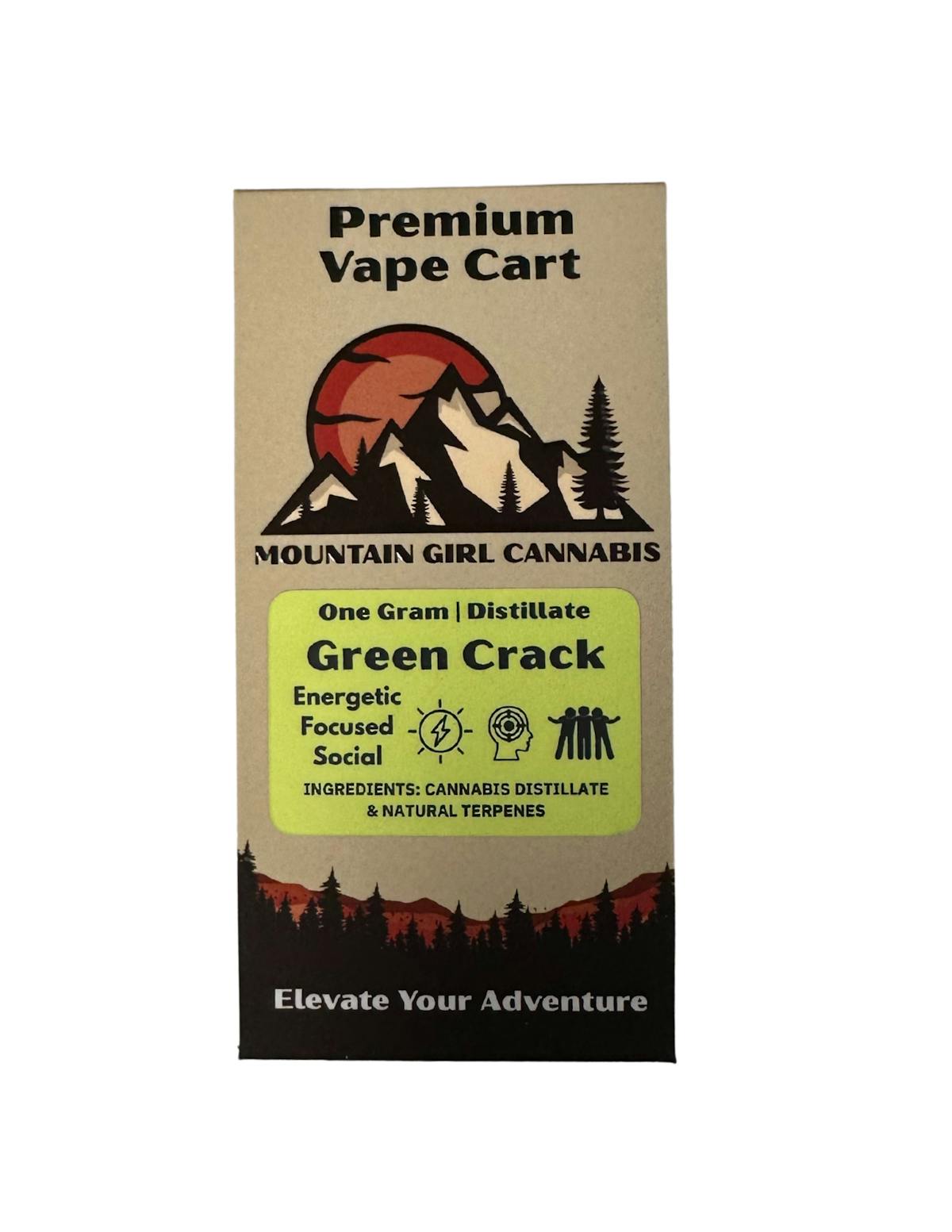 Image of Green Crack | 1g Distillate Cartridge