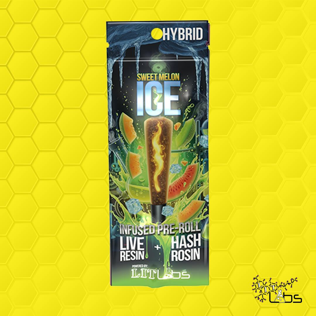 Buy Lit Labs - 1.5g Resin + Rosn Infused Preroll - Sweet Melon Ice