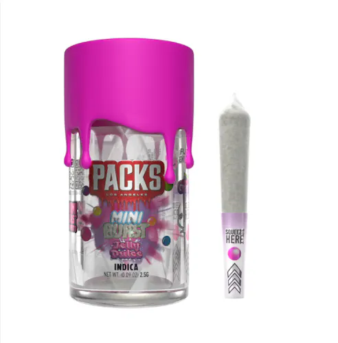 Packs Mini Bursts Jelly Dulce 0.5g Infused Pre-Roll 5pk (2.5g)-active