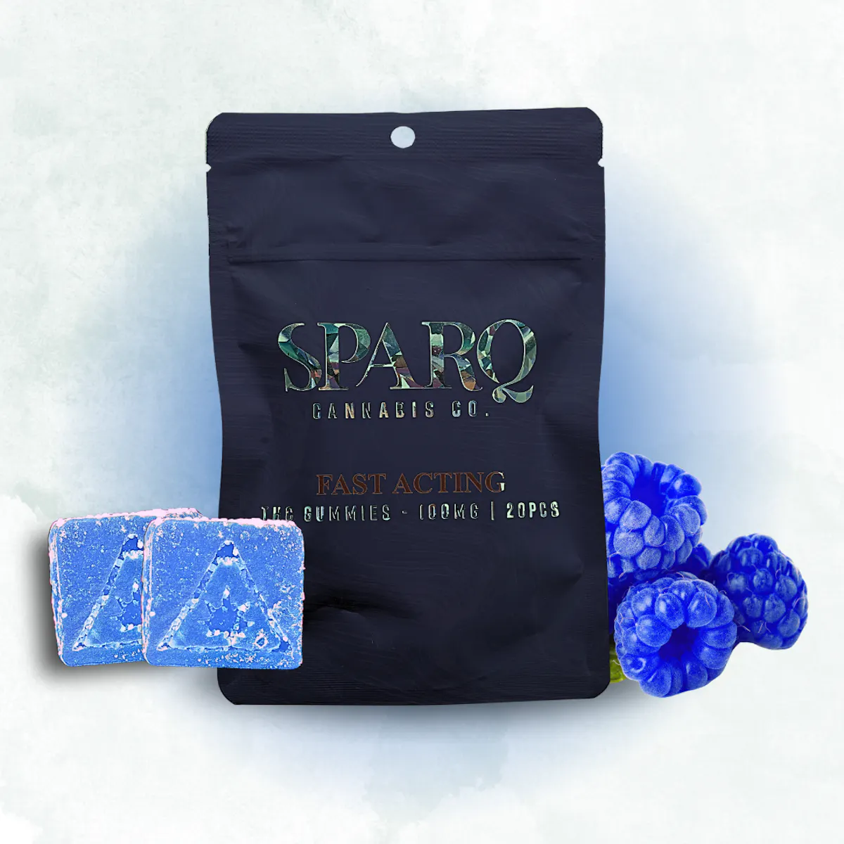 Sparq – Blue Raspberry – Gummies 100mg 5.5g Edibles | Sparq