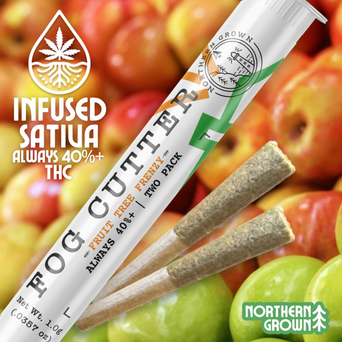Product Fruit Tree Frenzy Distillate Infused | Pre Rolls | 0.5g 2pk