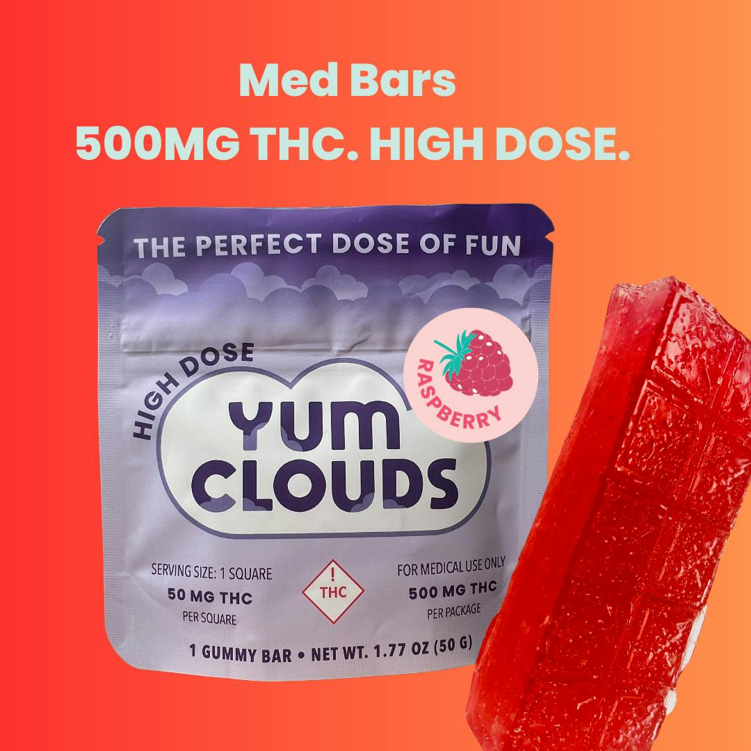 Yum Clouds Raspberry | 10ct High Dose Gummies