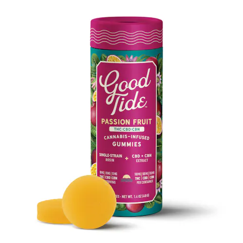 Good Tide Sleep Passion Fruit 2:1:1 200mg THC/CBD/CBN Hash Rosin