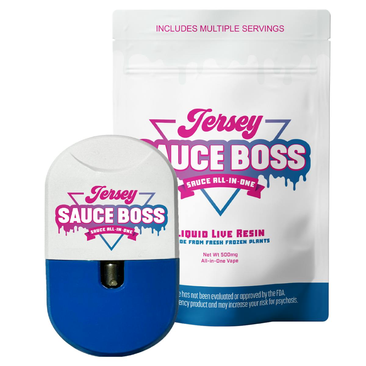 Photo of Jersey Sauce Boss l Grape Zest Live Resin AIO Vape Pen (Disposable) l 0.5g
