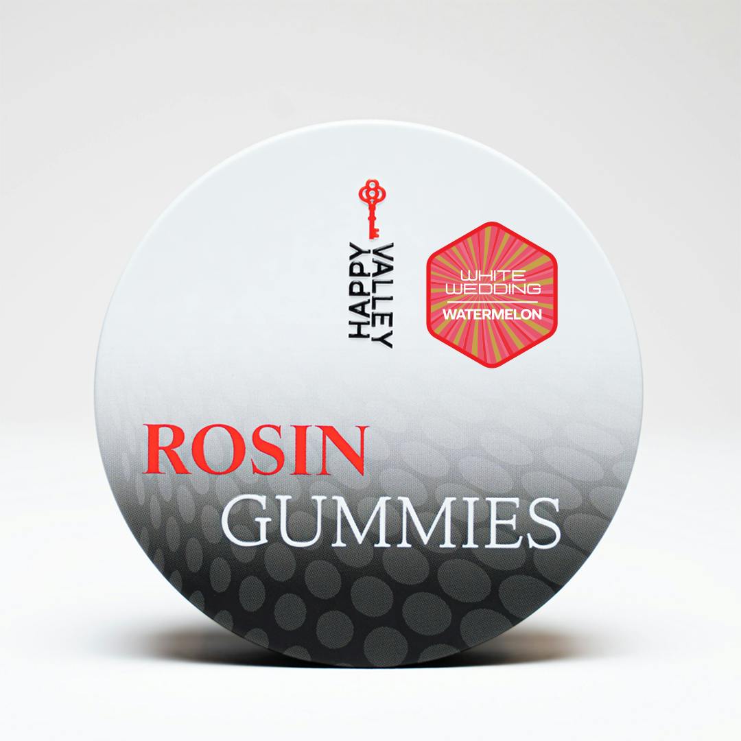 Live Hash Rosin Gummies 100mg THC - White Wedding + Watermelon