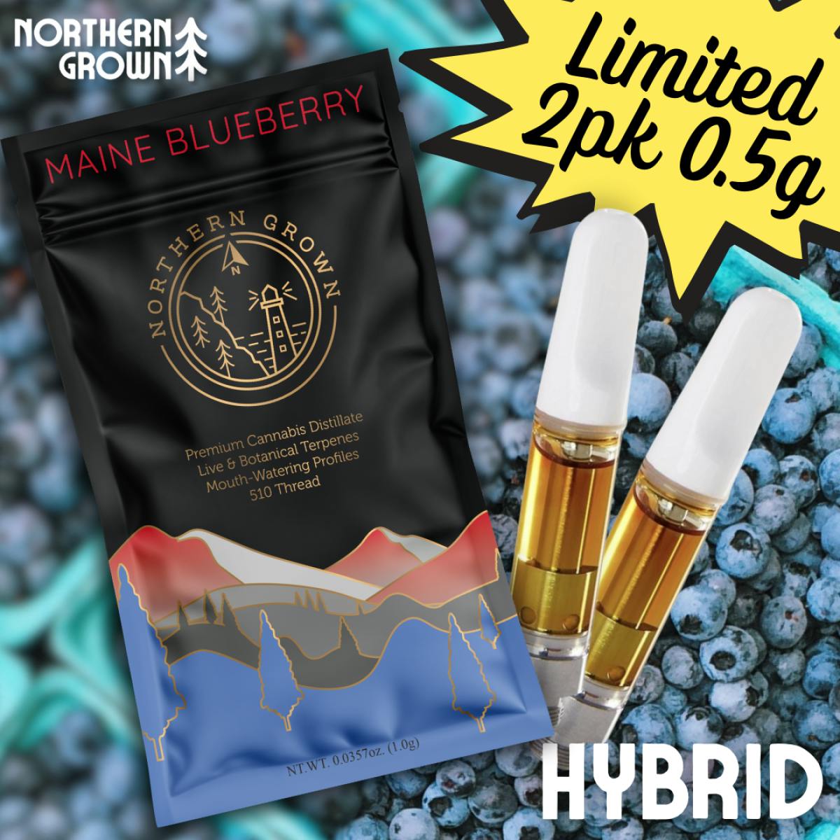 Photo of Northern Grown Juiced Maine Blueberry Juice Cart 0.5g (2 Pack)