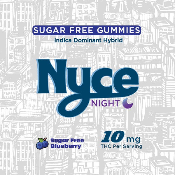 NYCE | Sugar Free Blueberry | Live Hash Rosin Gummies | 10pk