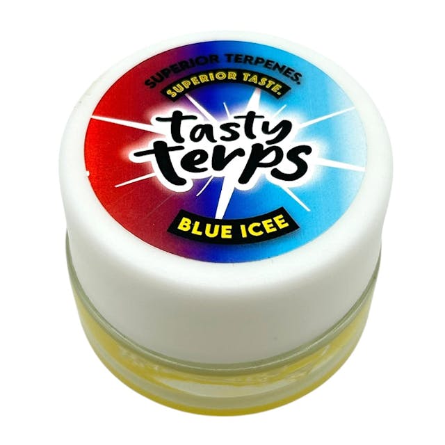 Tasty Terps sets the Gold Standard for flavored dabs, combining premium Diamond Badder with the finest, most carefully curated terpene profiles on the market. Tasty Terps spring to life on your palate, delivering a burst of flavor from initial smell to final exhale. Our full-spectrum flavored blends transfer to your taste buds with unmatched clarity. BLUE ICEE: Chill out with Blue Icee, a spot-on flavor that perfectly captures the sweet and tart essence of a classic Blue Icee slushie. Every puff delivers a burst of berry goodness, making each inhale a deliciously nostalgic experience.int