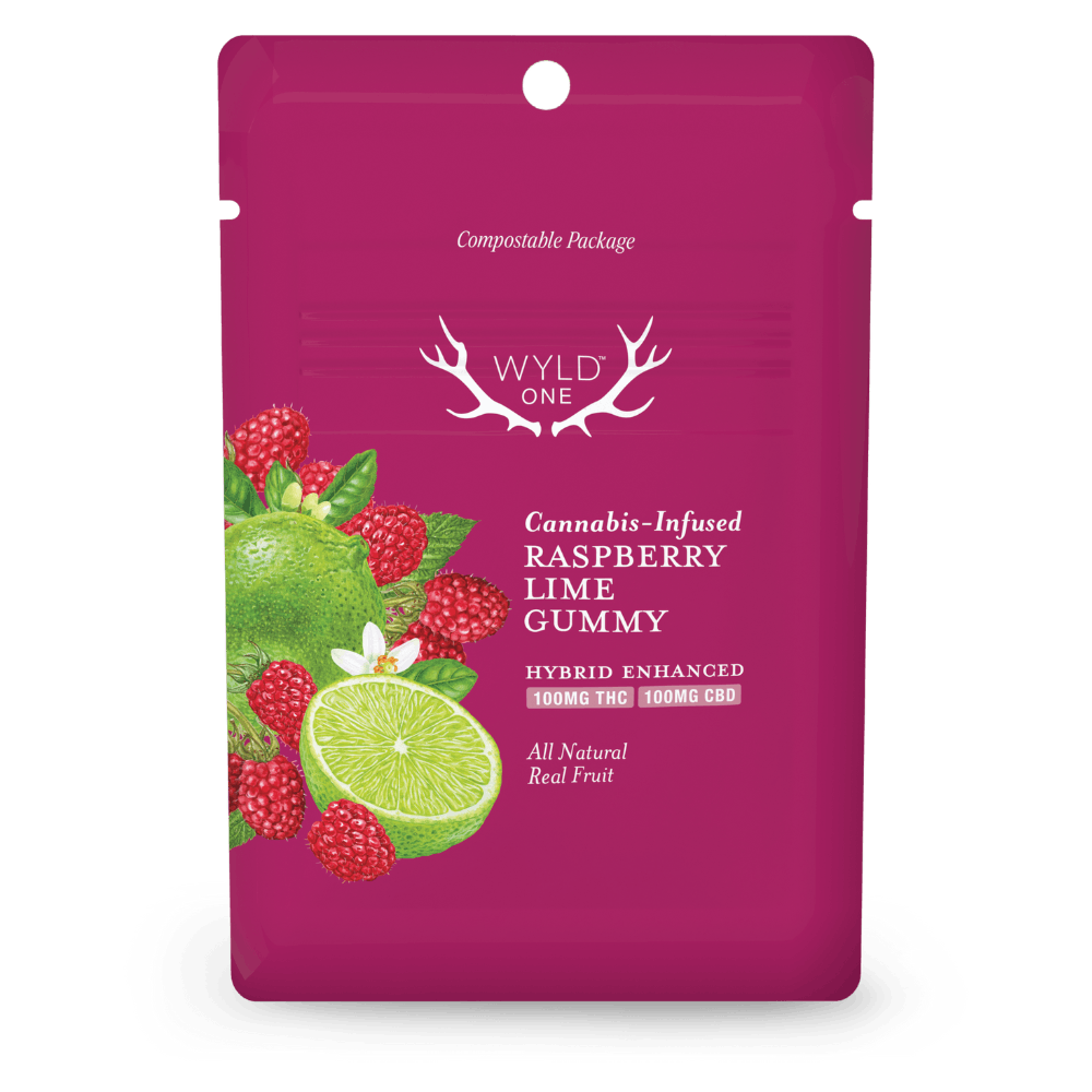 Photo of Raspberry Lime 1:1 Wyld Ones 100MG Gummy (Wyld)