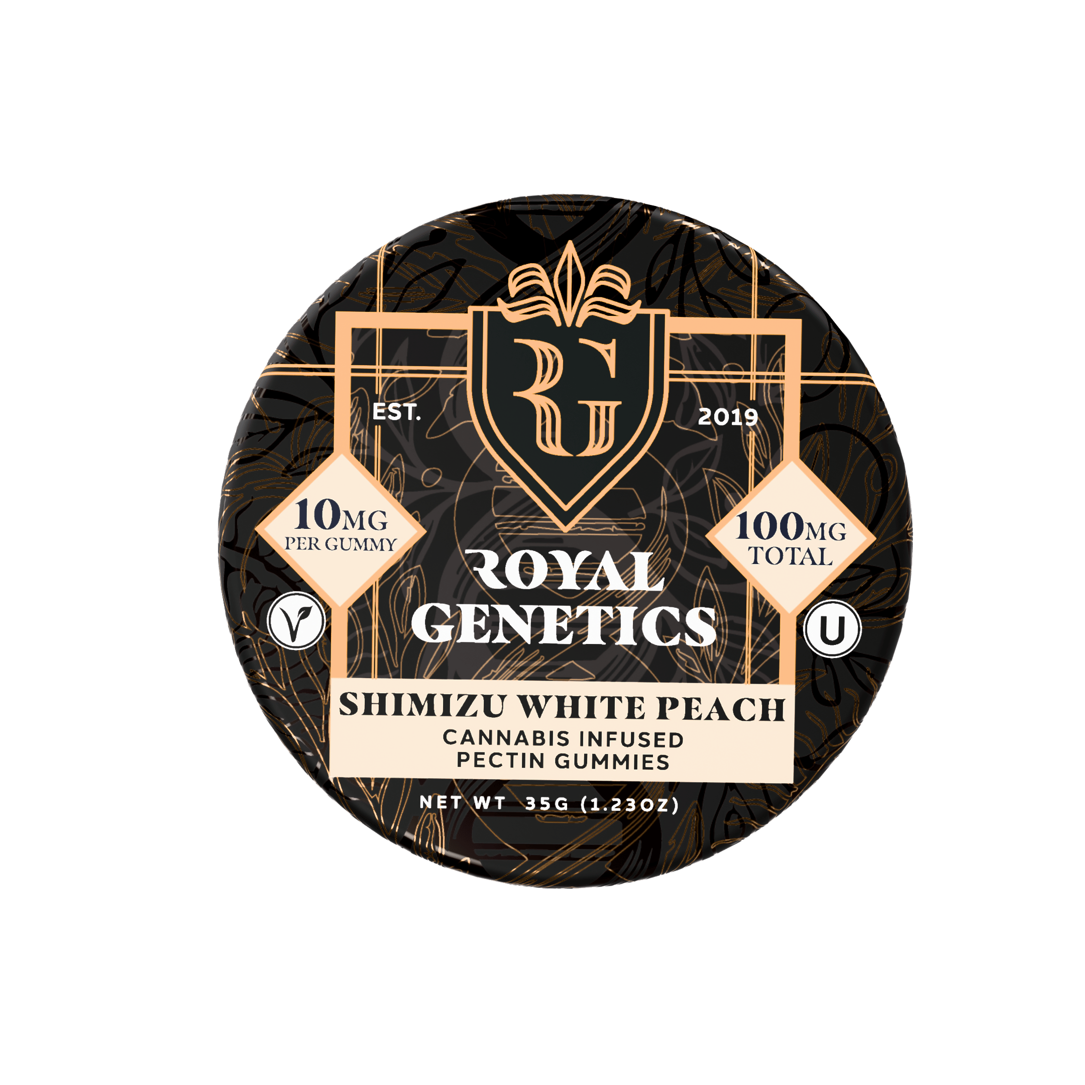Royal Genetics | Shimizu White Peach | Infused Vegan Gummy | 100mg