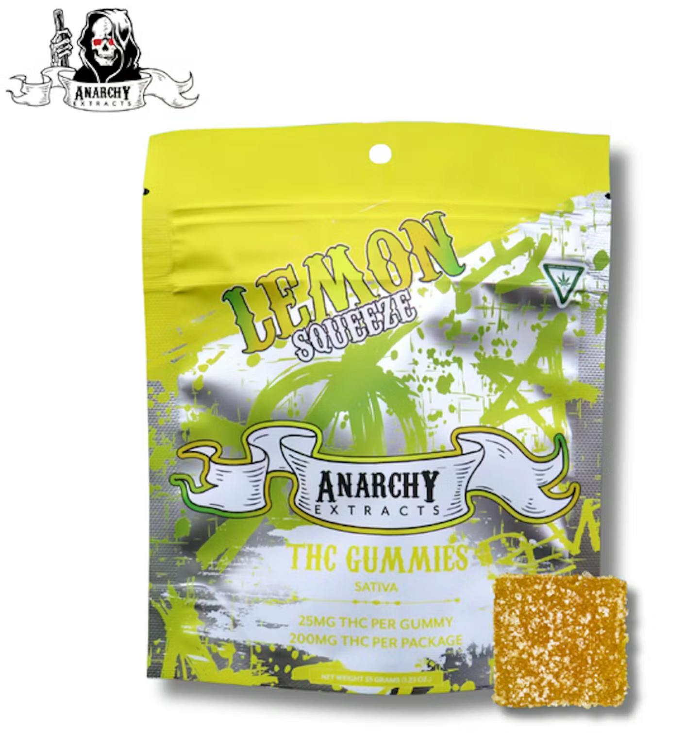 Anarchy | Lemon Squeeze | 200mg (8x25) Gummies