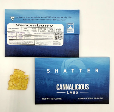 Cannalicious - 1g Shatter - Venom Berry