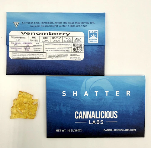 Cannalicious - 1g Shatter - Venom Berry
