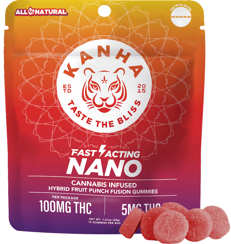 Product Kanha - Fruit Punch Fusion Nano Gummies (100mg 10pk)