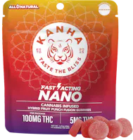 Product Kanha - Fruit Punch Fusion Nano Gummies (100mg 10pk)