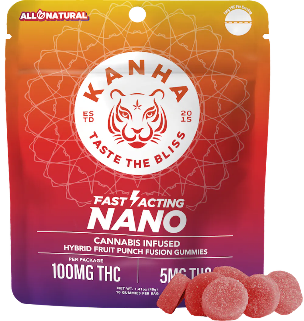 Product Kanha - Fruit Punch Fusion Nano Gummies (100mg 10pk)