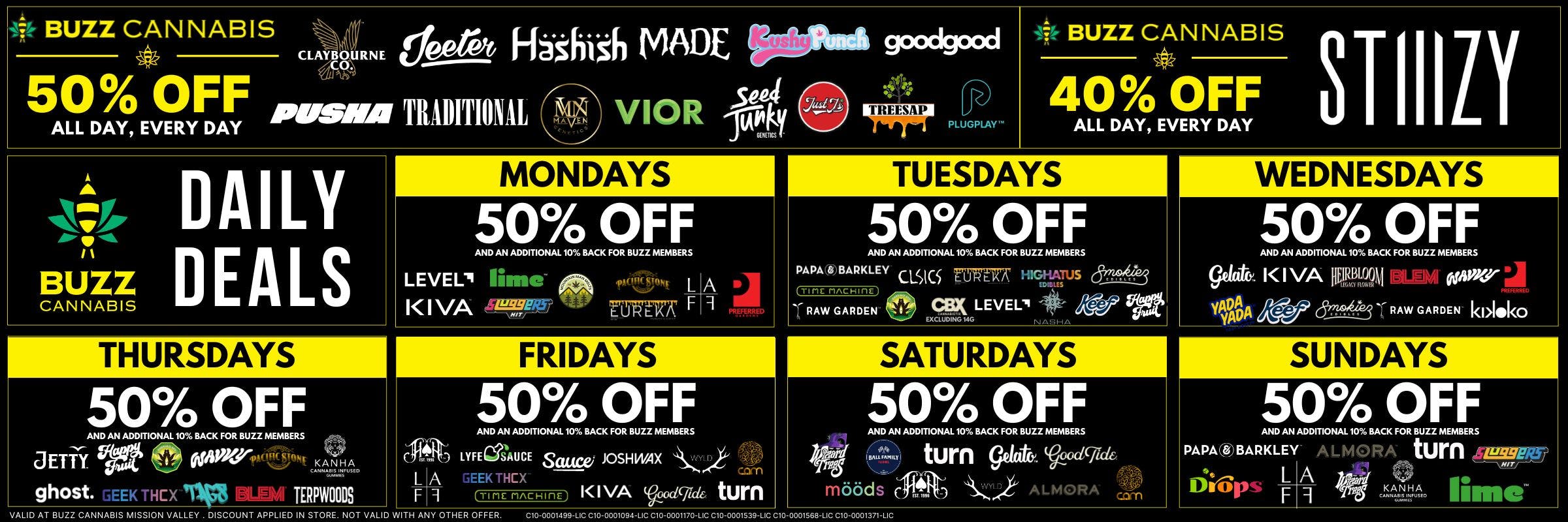 Daily Deals at BUZZ Mission Valley
