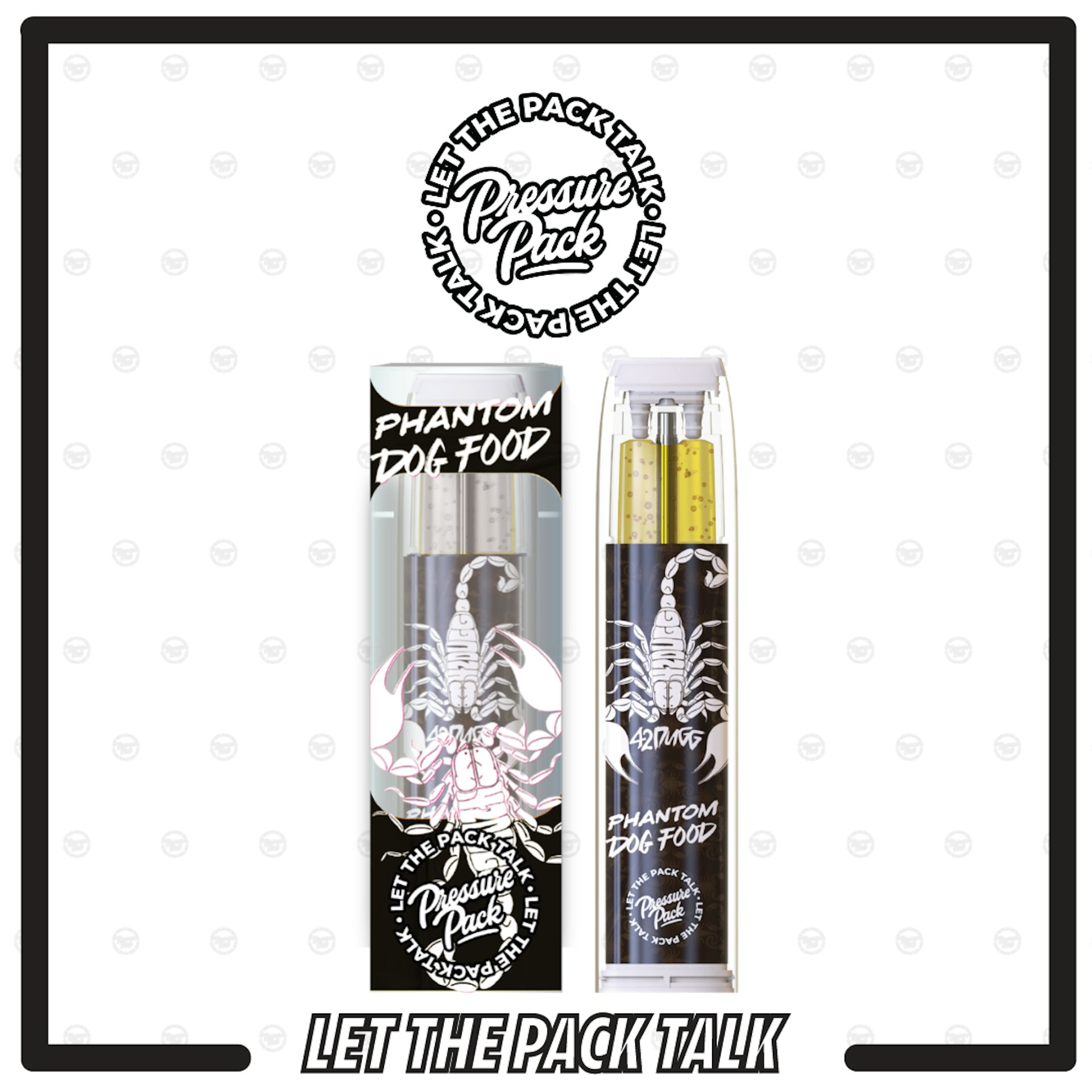Pressure Pack x 42 Dugg - Phantom Dog Food 2G Distillate Disposable