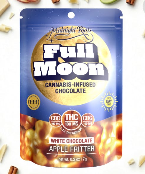 Product: Midnight Roots | Full Moon - 100mg, 1:1:1, THC:CBG:CBD - Apple Fritter