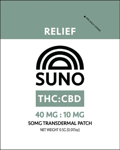 Relief Patch | 4:1 THC:CBD | 50mg-active