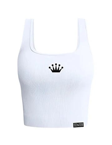 Buy KOB - Crown Tank Top - White Size XL Apparel Cannabis | Monroe