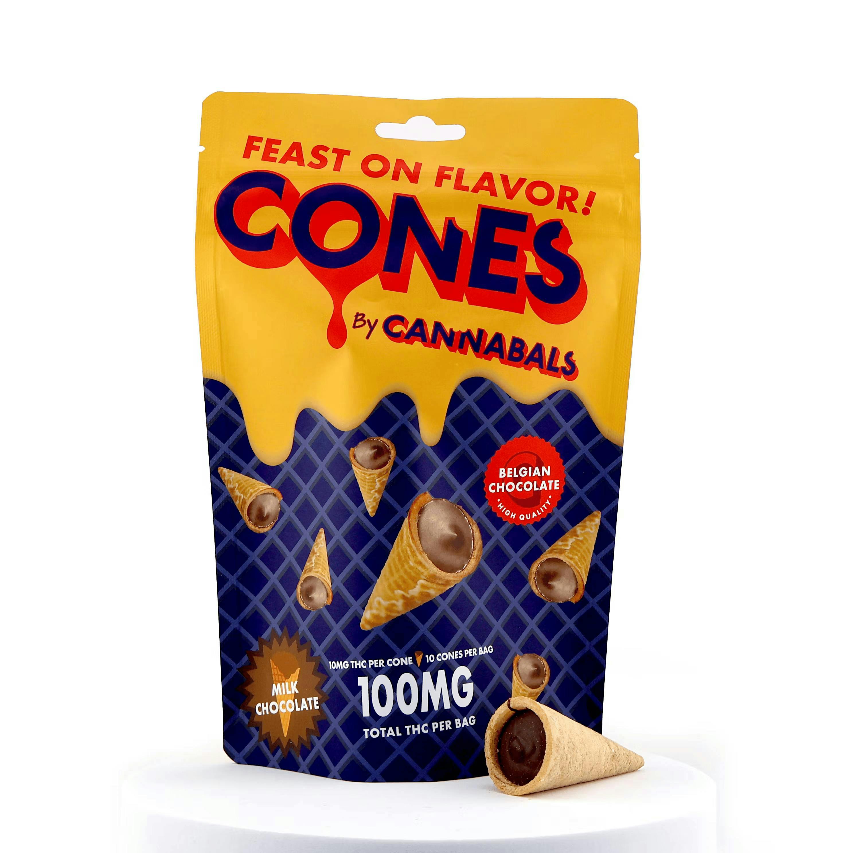 Product Cannabals - Milk Chocolate Cones - 100mg