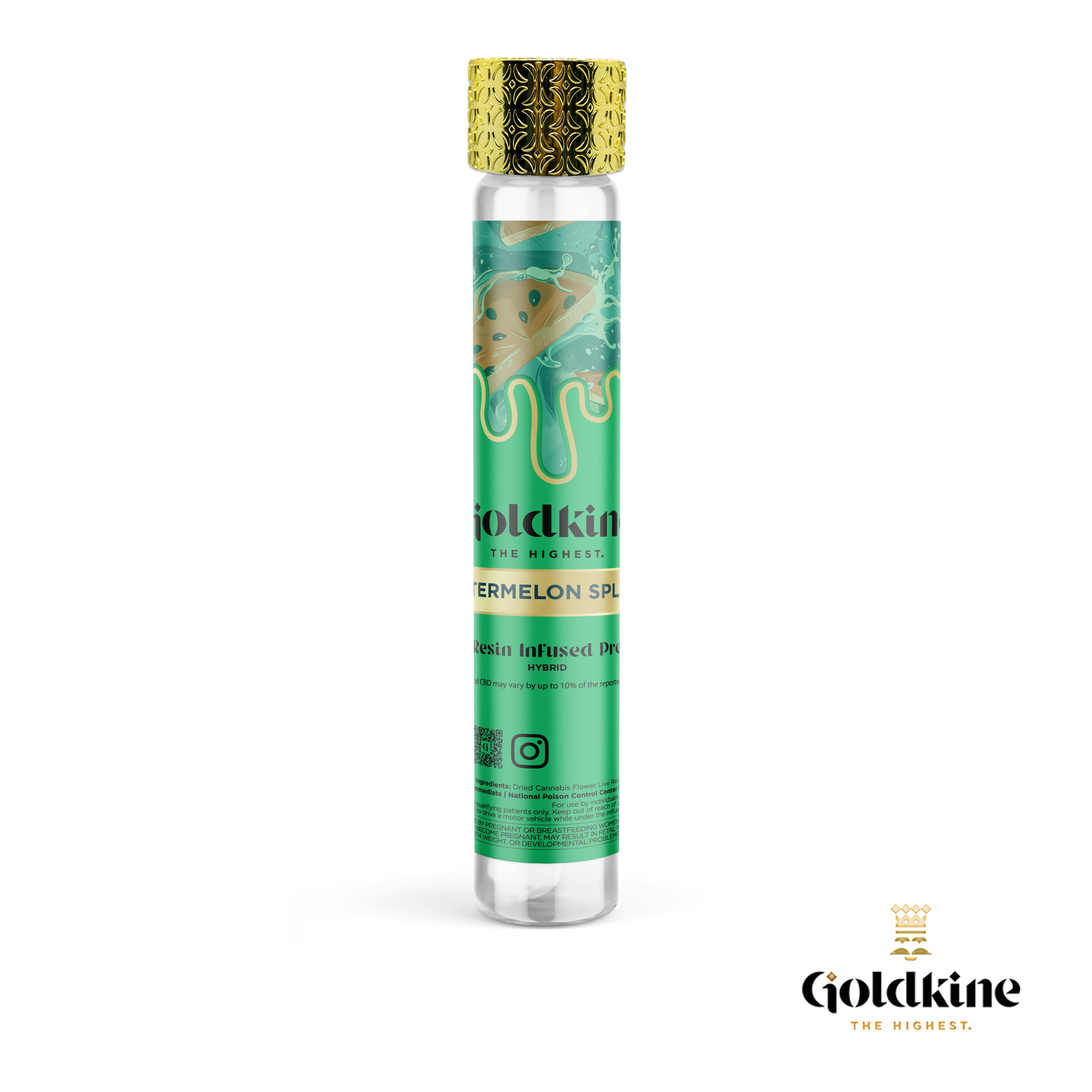 Product: Goldkine | Watermelon Splash | Infused Pre-roll | 1g | Hybrid