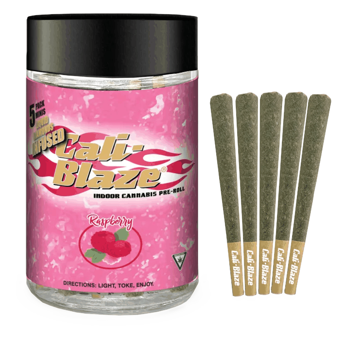Raspberry Liquid Diamond Pre-Roll 5-Pack | 3.5g