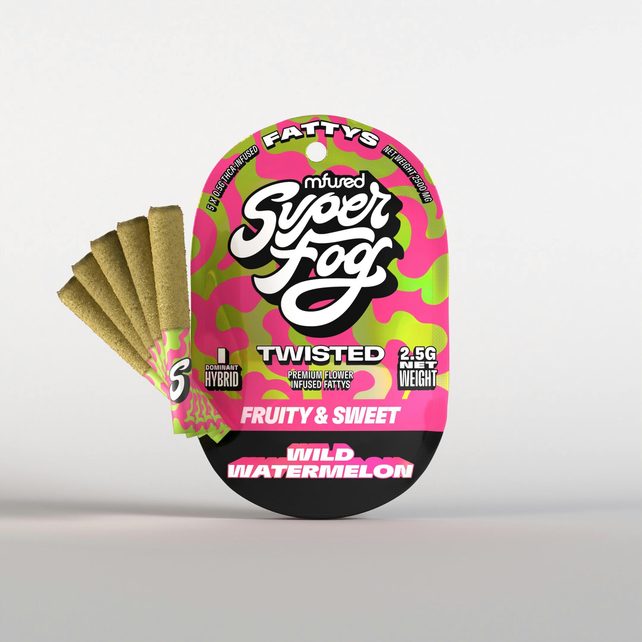Mfused SuperFog Twisted 2.5g Infused Pre-Roll 5pk - Wild Watermelon