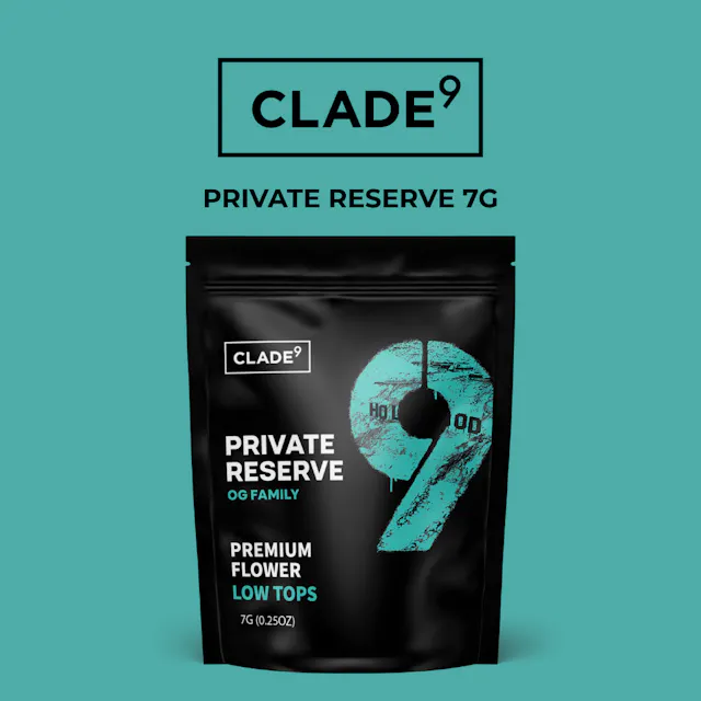 Clade9 Flower Private Reserve 7g (indica, whole flower)