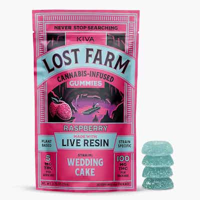 Product: Lost Farm | Raspberry (Wedding Cake) Live Resin Gummies | 200mg