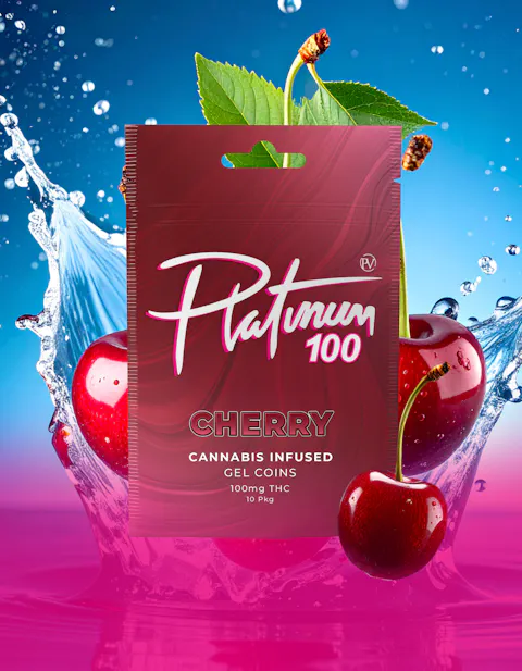 Cherry Cannabis Infused Gel Coins (10x10mg)